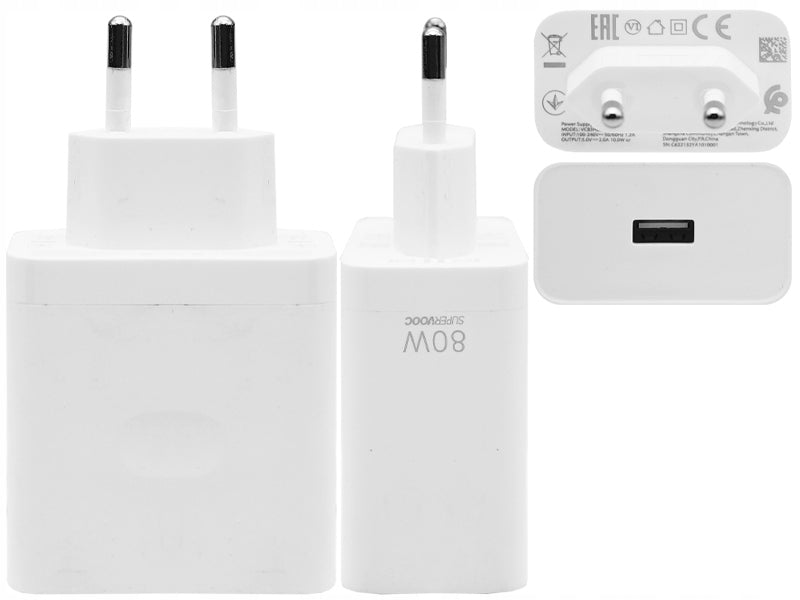 Oppo 80W Schnellladegerät – VCB8JAEH – Weiß