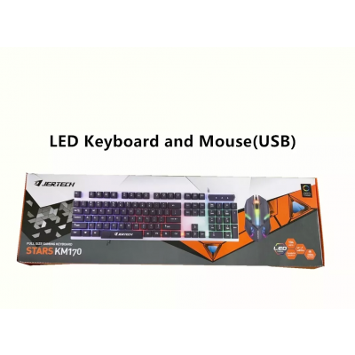 Kabelgebundenes Tastatur + Maus Kombi-Paket JERTECH KM170 (schwarz)