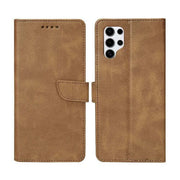 Rixus Bookcase für Samsung Galaxy S25 Ultra – Hellbraun
