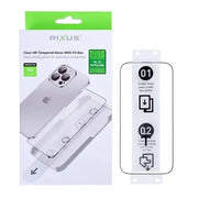 Rixus Clear HD Schutzglas mit Fit Box für iPhone 14 / 13 / 13 Pro / 16e / 17e