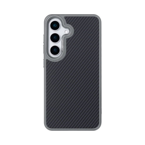 Rixus Mag Carbon Hülle für Samsung Galaxy S25 Plus – MagSafe-kompatibel, Titangrau