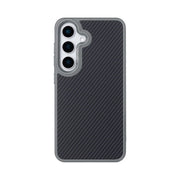 Rixus Mag Carbon Hülle für Samsung Galaxy S25 Plus – MagSafe-kompatibel, Titangrau