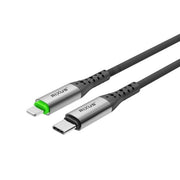 Rixus RXUC22L Auto Disconnect USB-C naar Lightning kabel 1m zwart – productdetail