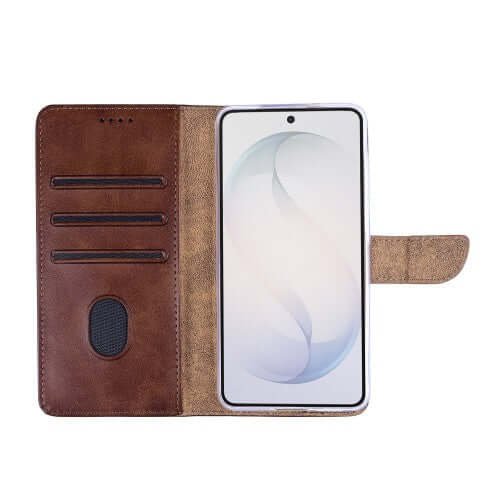 Rixus Bookcase für Samsung Galaxy S26 Plus – Braun