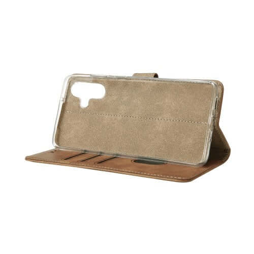 Rixus Bookcase für Samsung Galaxy A06 – Hellbraun