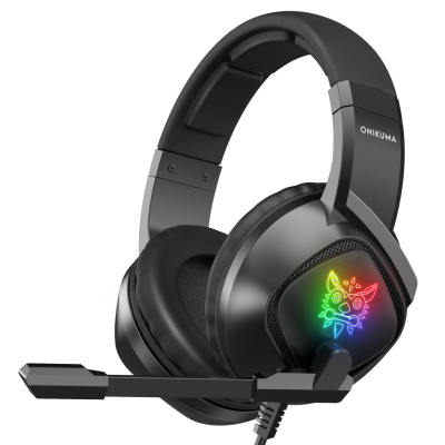 ONIKUMA K19 professionelles Gaming-Headset mit Mikrofon, RGB-LED und Rauschunterdrückung