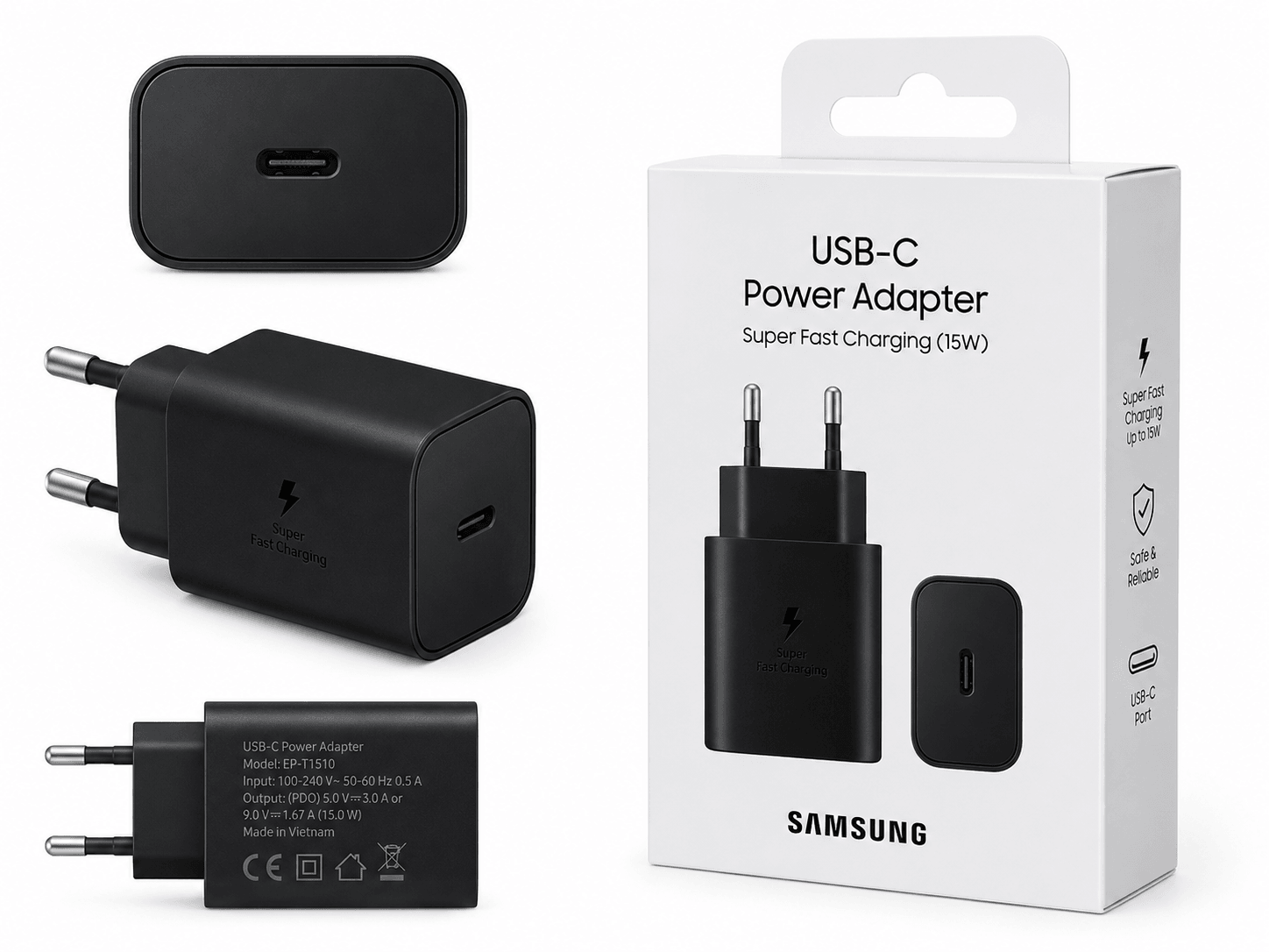 Samsung 25W USB-C PD Travel Adapter EP-TA800 Bulk – Zwart - Laad Centrum
