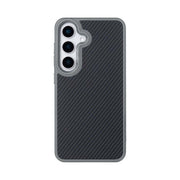 Rixus Mag Carbon Hülle für Samsung Galaxy S25 – MagSafe-kompatibel, Titangrau