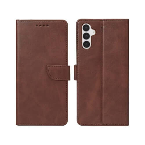 Rixus Bookcase für Samsung Galaxy S25 FE – Braun