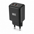 Wave WA-174 Dual USB-C PD Wandlader 35W – Zwart - Laad Centrum