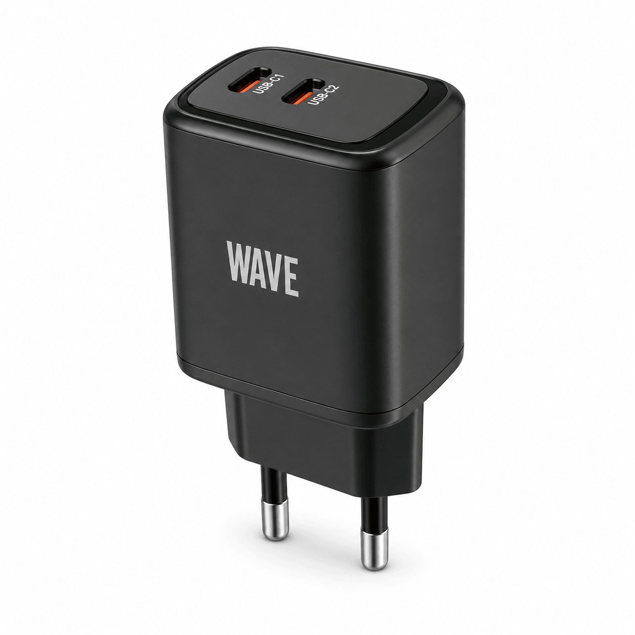 Wave WA-174 Dual USB-C PD Wandlader 35W – Zwart - Laad Centrum