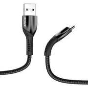 Rixus RXUC30AC USB-A naar USB-C Datakabel – Metaalgrijs