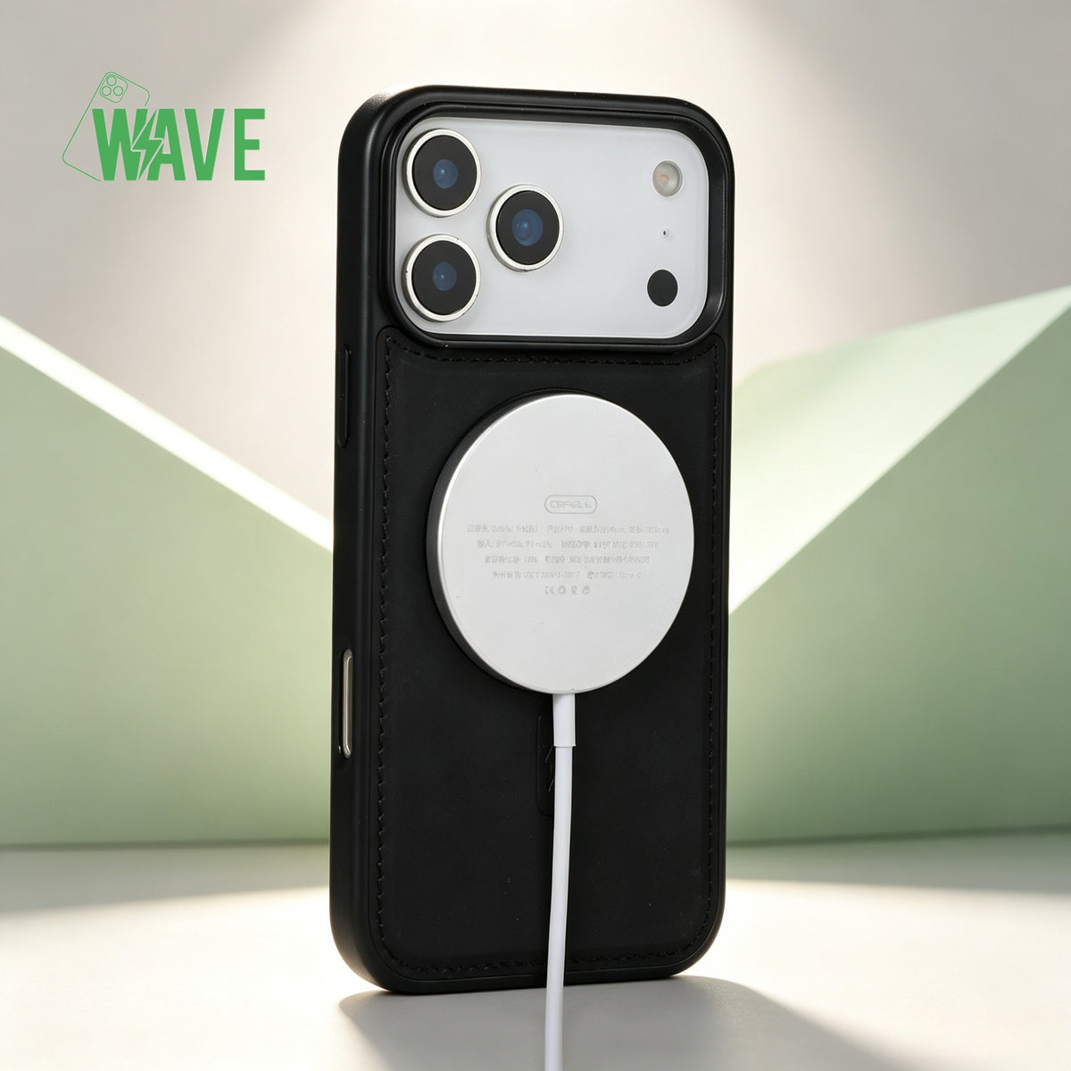 Wave MagSafe-Hülle mit Geldbörse iPhone 12 / 12 Pro - Schwarz