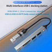 Doppelter USB-Hub 5-in-1 multifunktional High-Speed USB 3.0 Typ-C