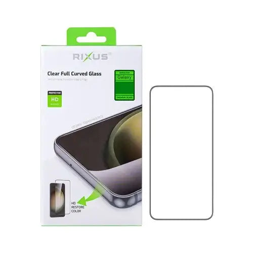 Rixus Clear HD Full Curved Edge Schutzglas für Samsung Galaxy S24 FE / A36 / A37 / A56