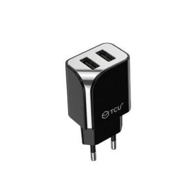 Universele Dual USB-A Thuislader 10W – Zwart - Laad Centrum