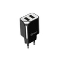 Universele Dual USB-A Thuislader 10W – Zwart - Laad Centrum