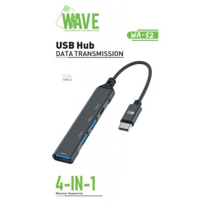 Wave WA-52 USB-C-Hub 4-in-1-Adapter