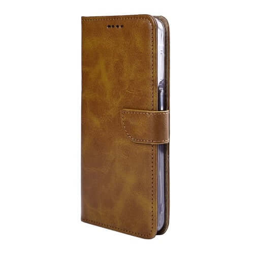 Rixus Bookcase für Samsung Galaxy A27 – Hellbraun