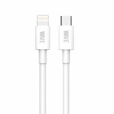 Wave WA-164 USB-C-auf-Lightning-PD-Kabel 20 W, 30 cm – Weiß
