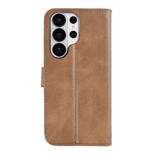 Rixus Bookcase für Samsung Galaxy S26 Ultra – Hellbraun