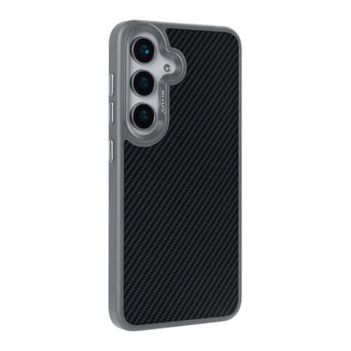 Rixus Mag Carbon MagSafe-kompatible Hülle für Samsung Galaxy S26 – Titangrau