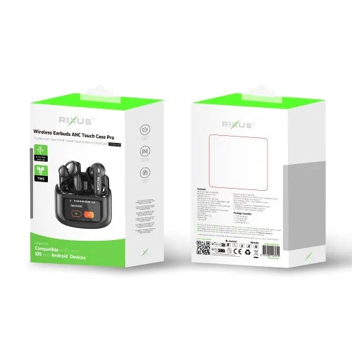 Rixus RXBH63B Draadloze Oordopjes met Touch Case Pro – Zwart