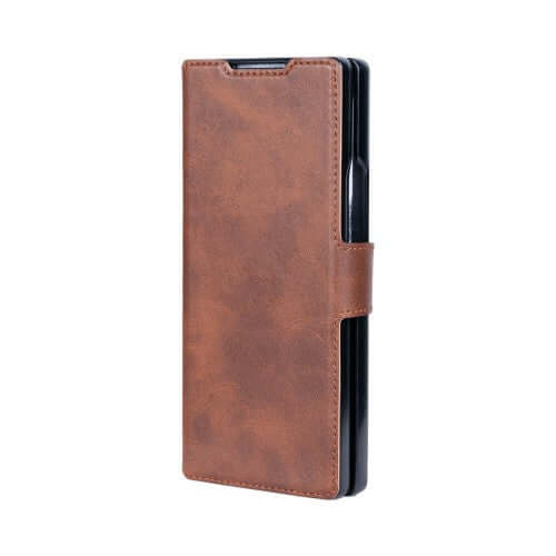 Rixus Wallet-Hülle mit Stifthalter für Samsung Galaxy Z Fold4 – Braun