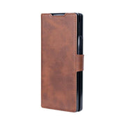 Rixus Wallet-Hülle mit Stifthalter für Samsung Galaxy Z Fold4 – Braun