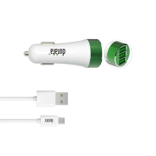 Durata DR-C508M Autoladegerät 5,1A mit Micro-USB – Weiß
