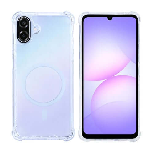 Rixus Anti-Burst Hülle für Samsung Galaxy A07 / A08 – MagSafe-kompatibel, transparent