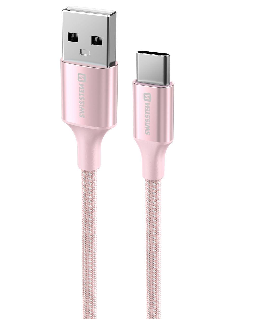 Swissten USB-A naar USB-C Kabel – 1,5 Meter – Roze voor Eenvoudig Opladen - Laad Centrum