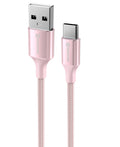 Swissten USB-A naar USB-C Kabel – 1,5 Meter – Roze voor Eenvoudig Opladen - Laad Centrum