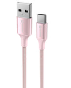 Swissten USB-A naar USB-C Kabel – 1,5 Meter – Roze voor Eenvoudig Opladen - Laad Centrum