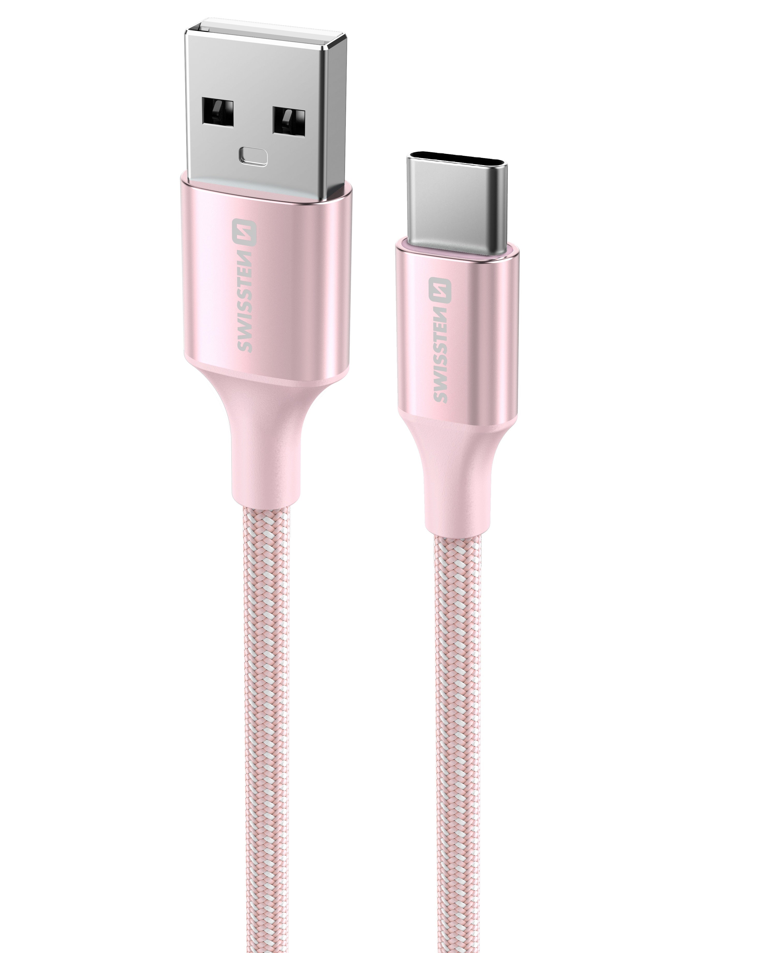 Swissten USB-A naar USB-C Kabel – 1,5 Meter – Roze voor Eenvoudig Opladen - Laad Centrum