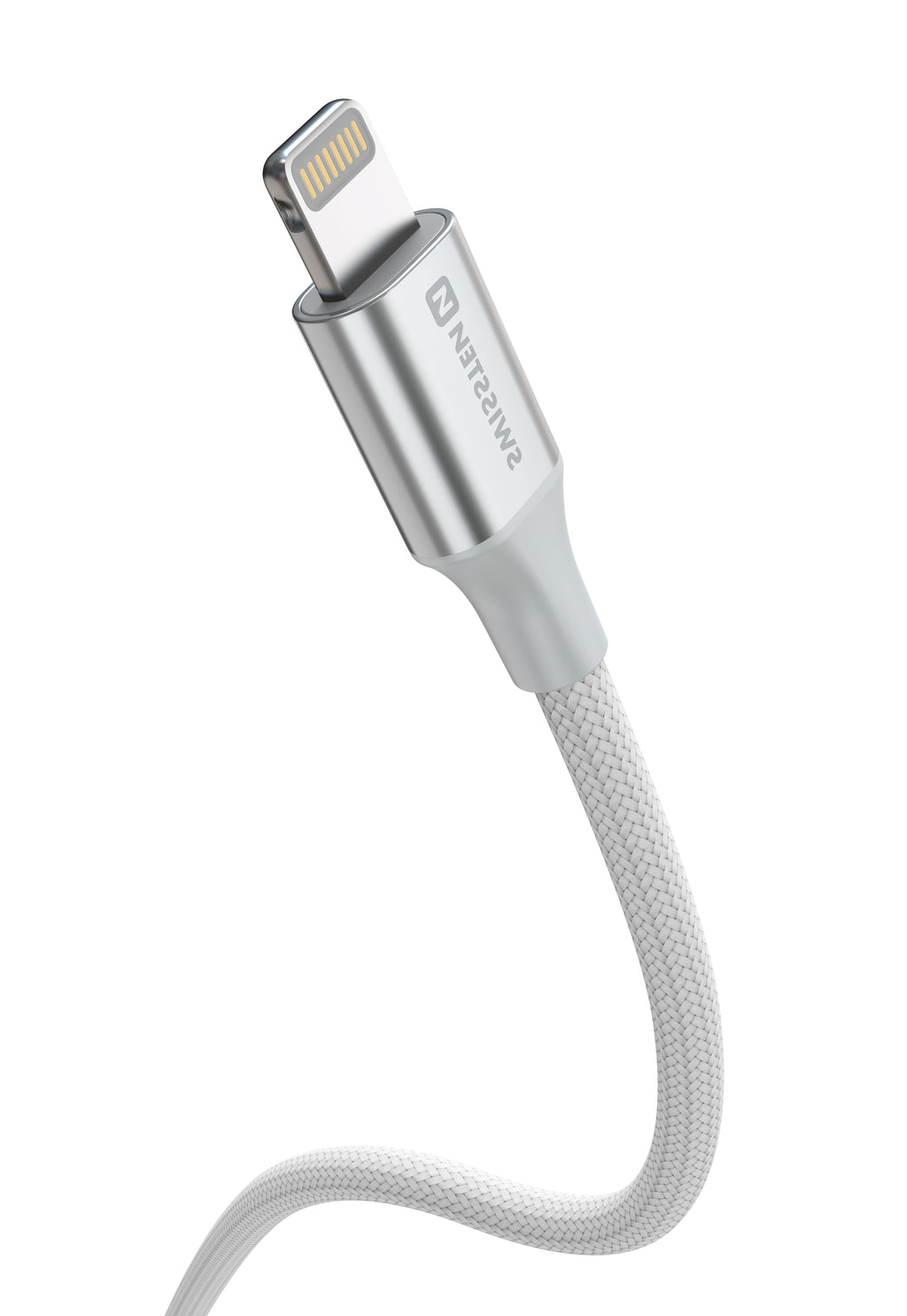 Swissten Textile II Lightning Kabel – 1,5 Meter – Wit: Stijlvol en Praktisch Voor Al Uw Apparaten - Laad Centrum