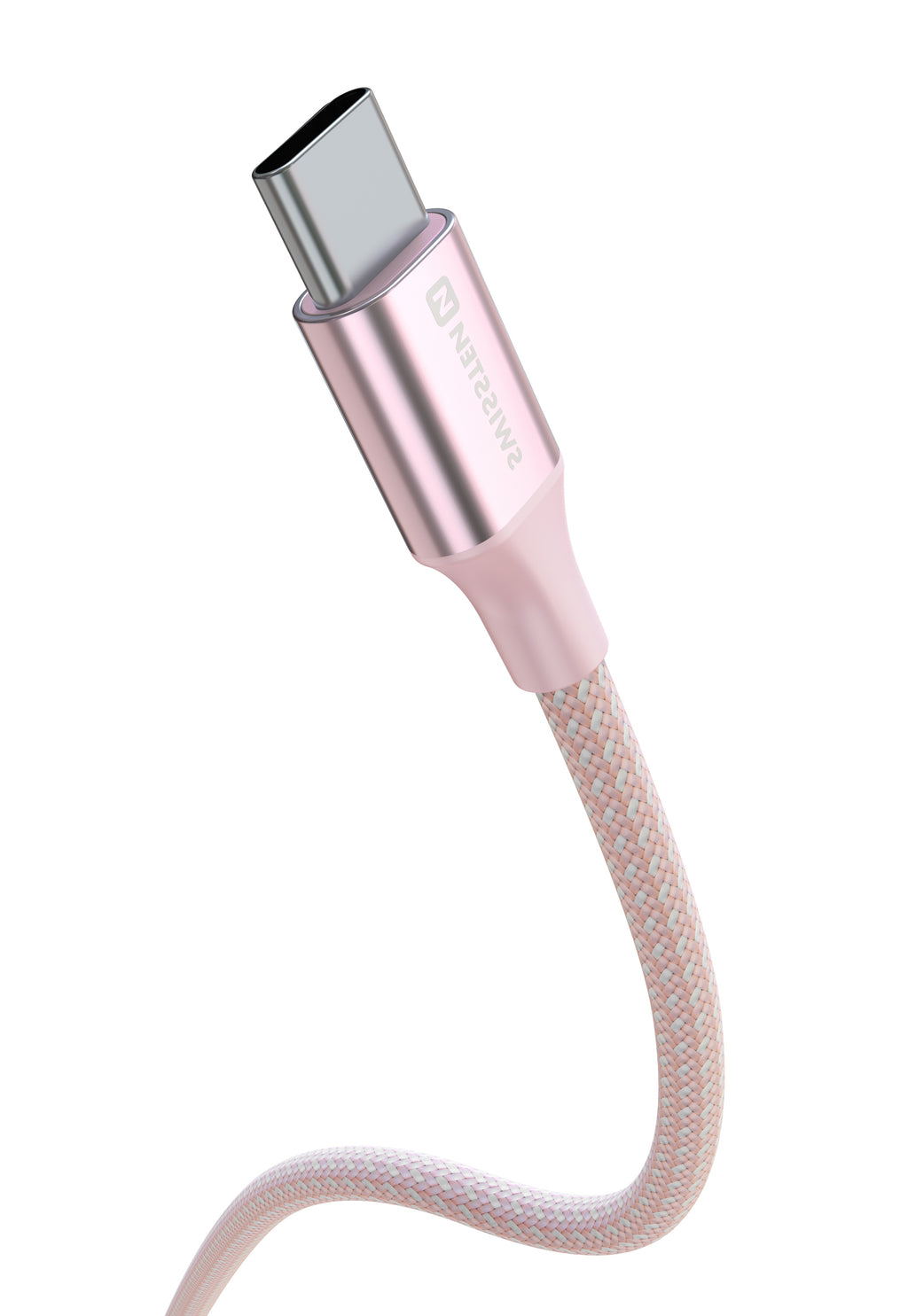 Swissten Textile II USB-C Kabel – 1,5 Meter – Roze – Stijlvolle Laadoplossing voor Jouw Apparaten - Laad Centrum