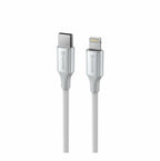 Swissten Textile II Laadkabel - USB-C naar Lightning - 1,5 Meter - Wit Voor Optimale Oplaadervaring - Laad Centrum