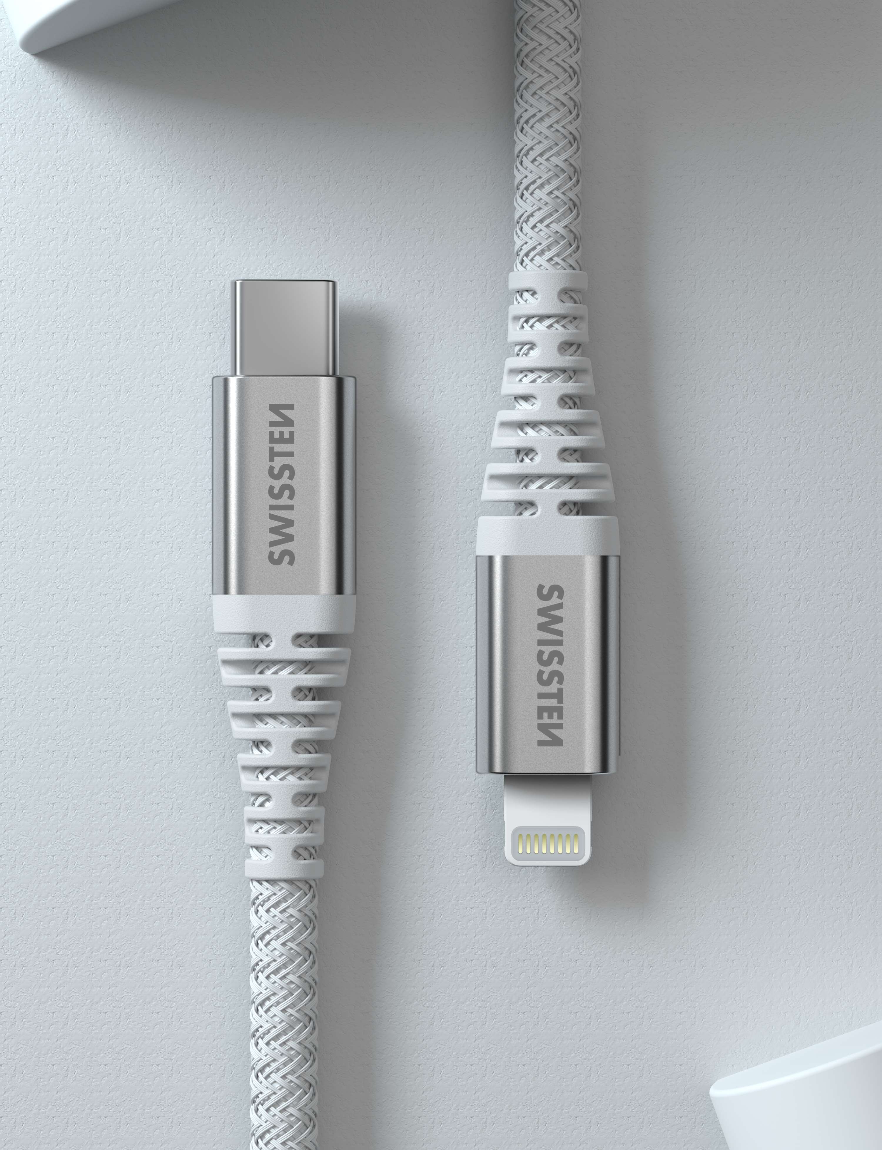 Swissten Lightning naar USB-C Kabel – 1,5 Meter – Aramideversterkt voor Duurzaam Gebruik - Laad Centrum