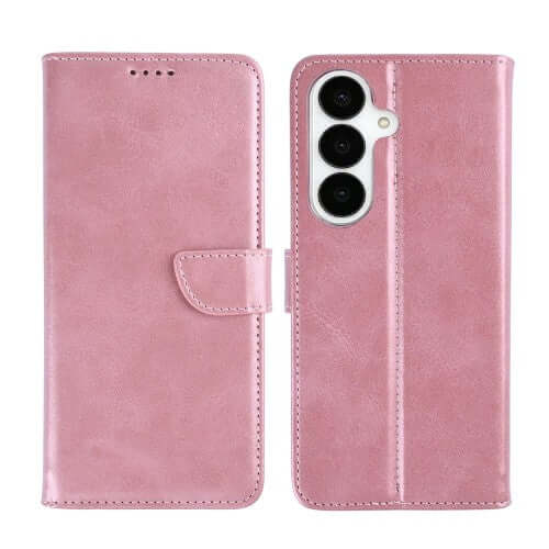 Rixus Bookcase für Samsung Galaxy S26 – Rosa