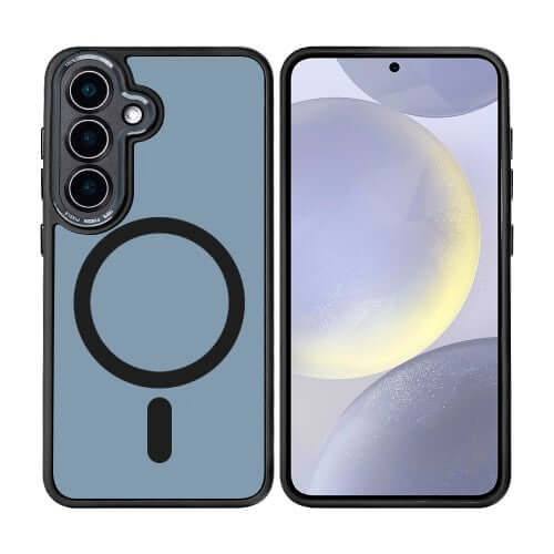 Rixus Classic 04 Hülle für Samsung Galaxy S25 Plus – MagSafe-kompatibel, Schwarz