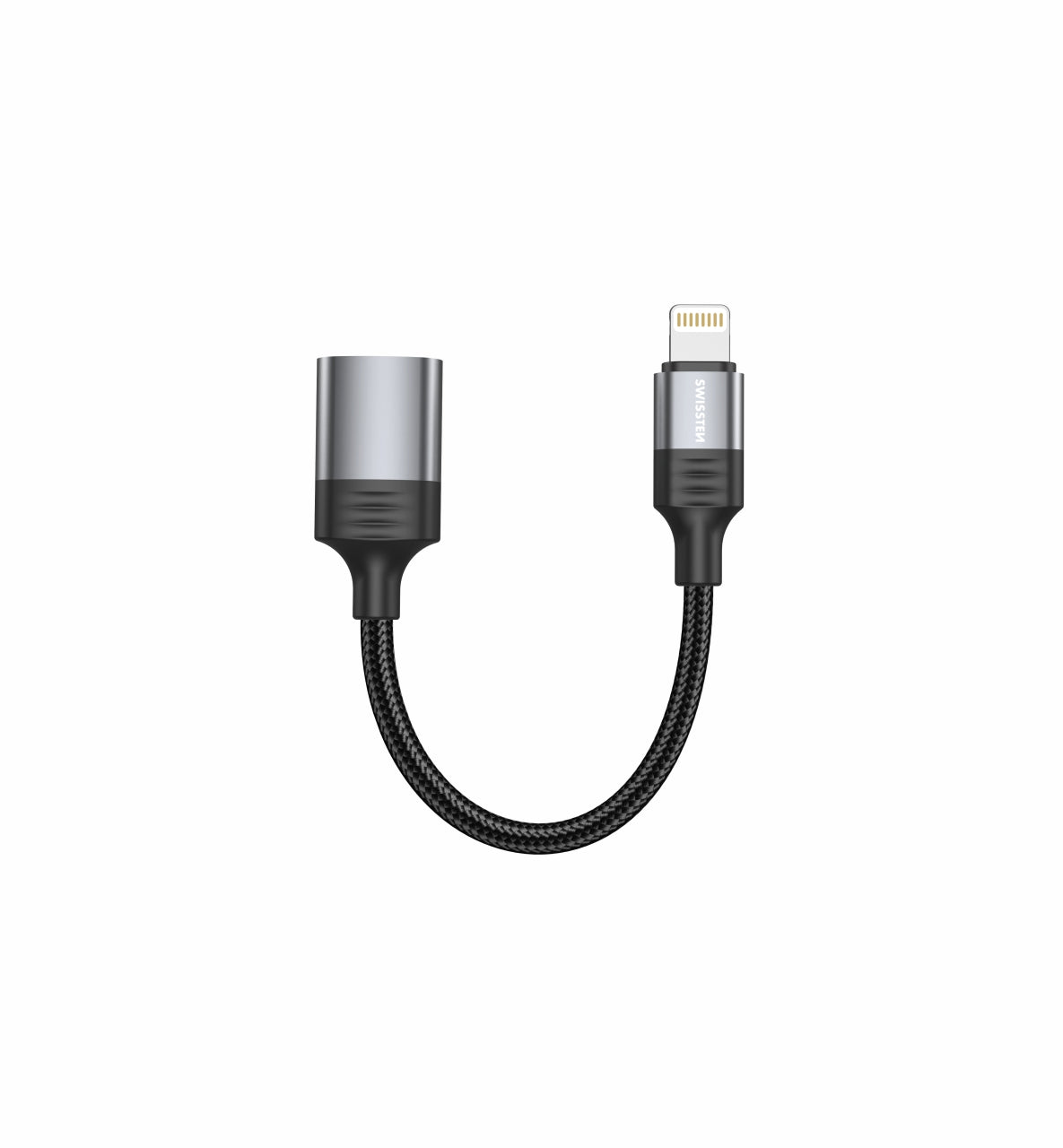 Swissten USB-A naar Lightning Adapter - Compacte Oplossing Voor Onderweg - Laad Centrum
