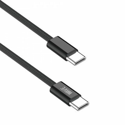 Wave WA-354 USB-C-auf-USB-C-Datenkabel, 1 m – Schwarz