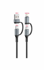 Swissten Textile 4-in-1 USB-C Kabel – 1,5 Meter