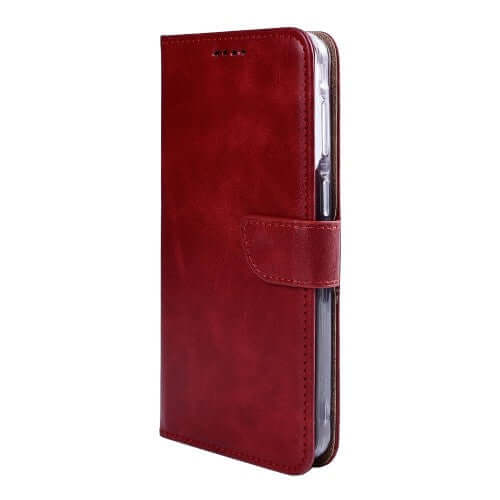 Rixus Bookcase für Samsung Galaxy A27 – Dunkelrot