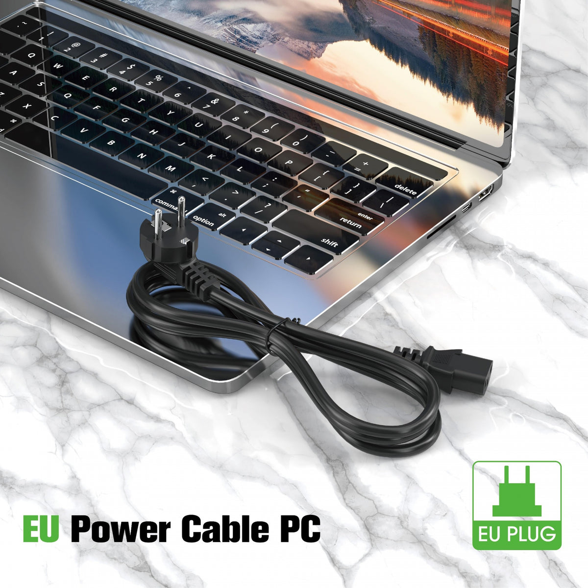 Aanvullende productafbeelding bij de Wave WA-288 pc-stroomkabel