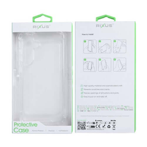 Rixus Anti-Burst Hülle für Samsung Galaxy S25 FE – Transparent