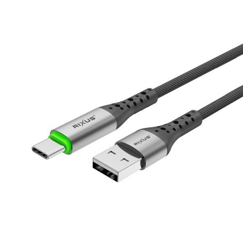 Rixus RXUC22AC Auto Disconnect USB-A naar USB-C Kabel 1m – Zwart