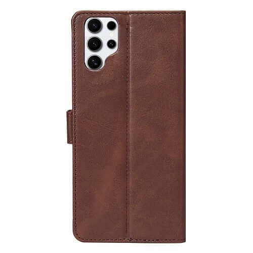 Rixus Bookcase für Samsung Galaxy S25 Ultra – Braun