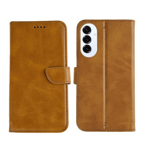 Rixus Bookcase für Samsung Galaxy S25 Edge – Hellbraun